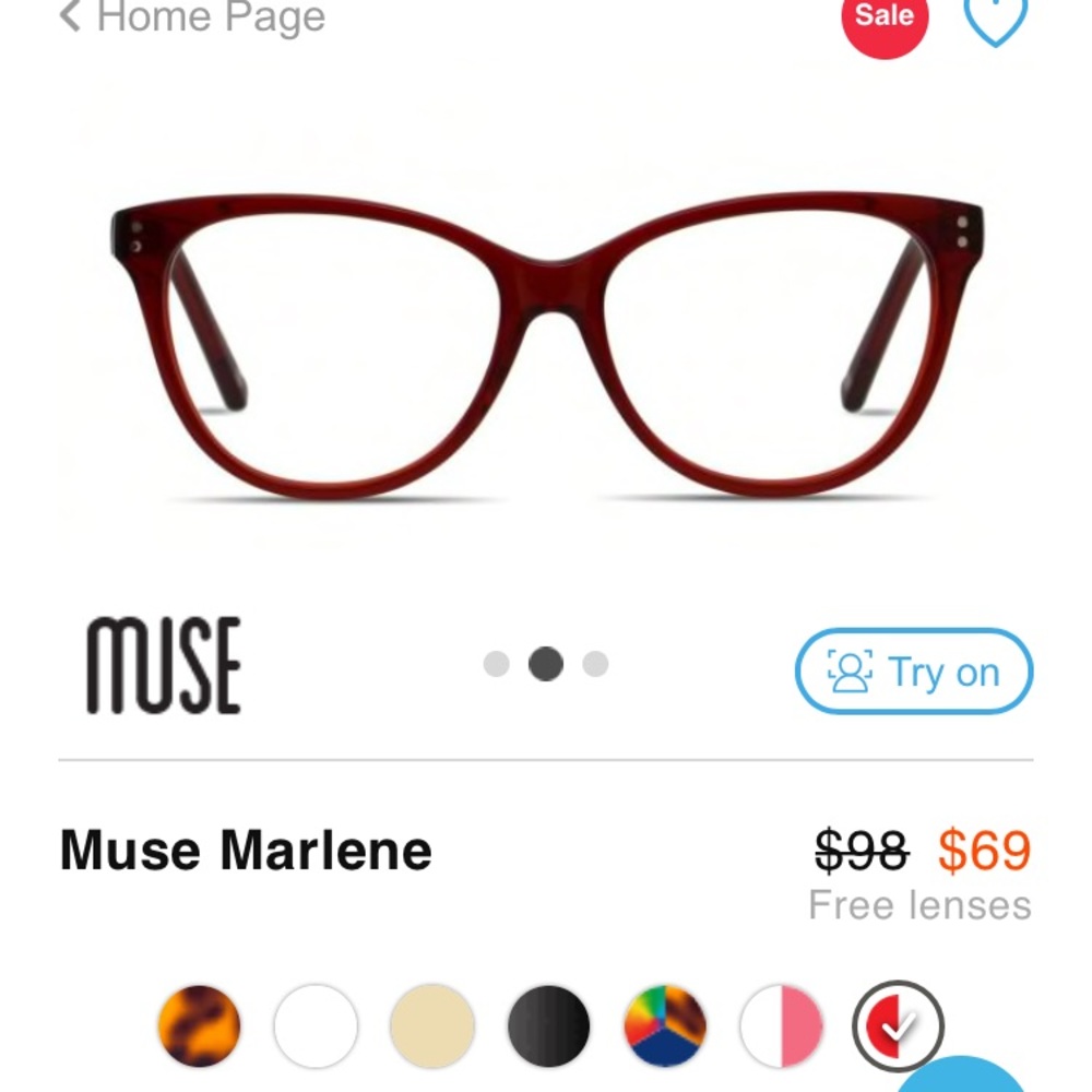 Red Cat Eye Glasses